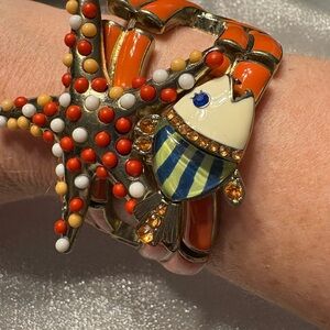 Colorful Starfish and Fish Bracelet